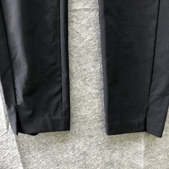 Athleta Black Ankle Pants Womens Size 4 Mid Rise Split Hems Slim Dress Pant - Picture 4 of 9